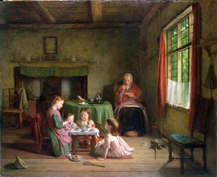 A Tea Party, 1862 (panel)